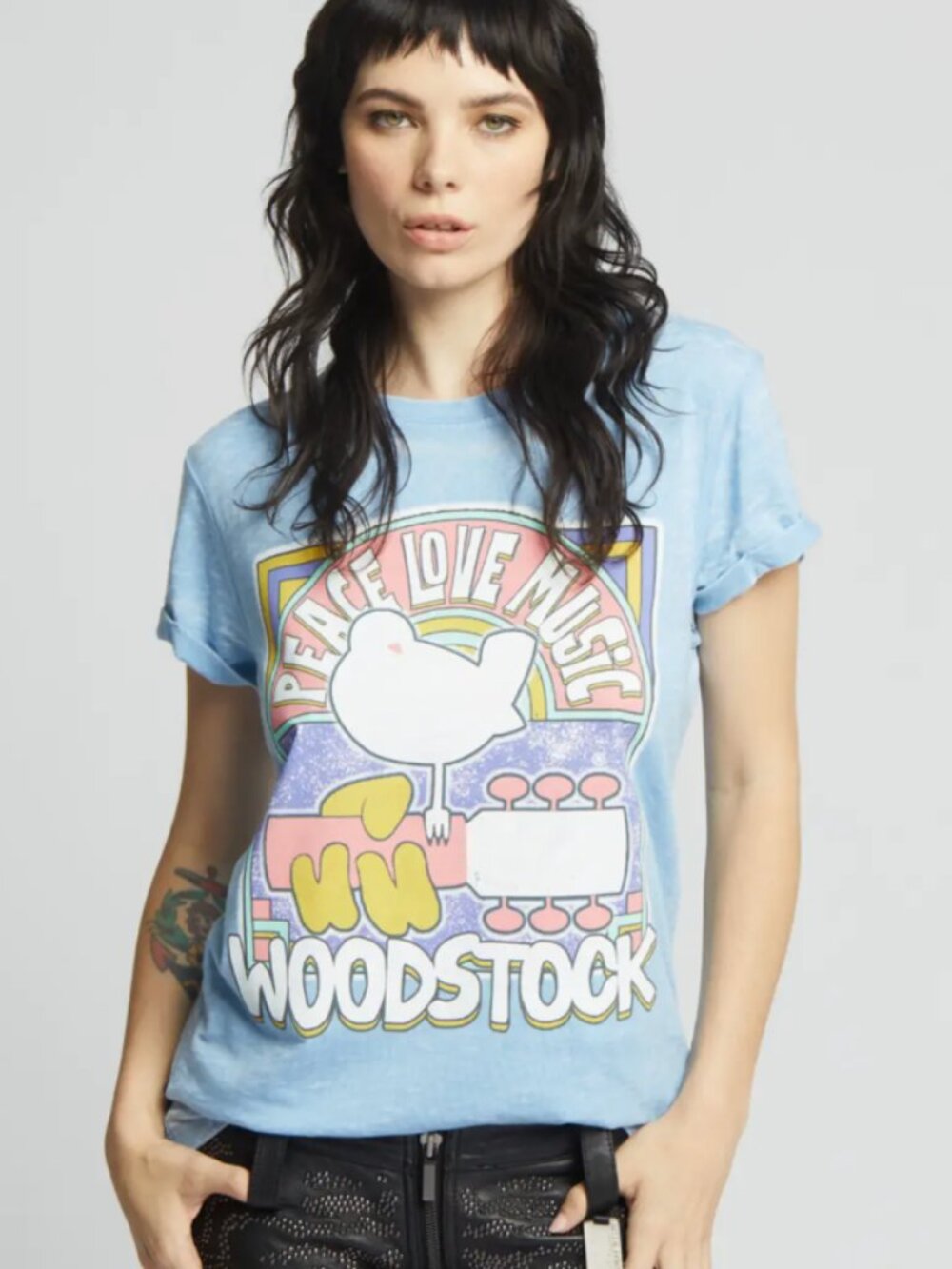 NWT Recycled Karma WOODSTOCK Summer Blues Tshirt
